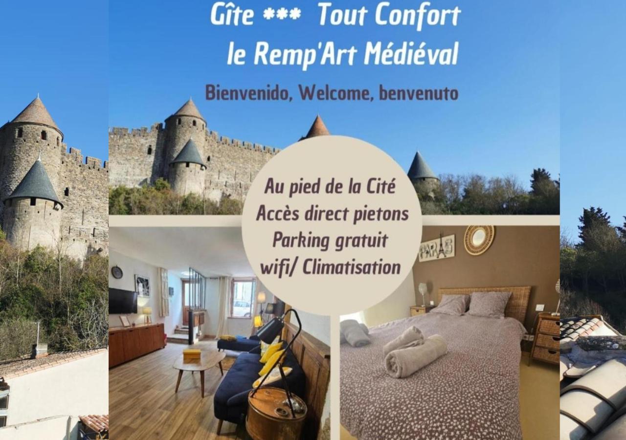 Cite Medievale- Le Remp'Art - Tout Confort - Acces Direct Pietons - Parking Gratuit Carcassonne Exterior photo